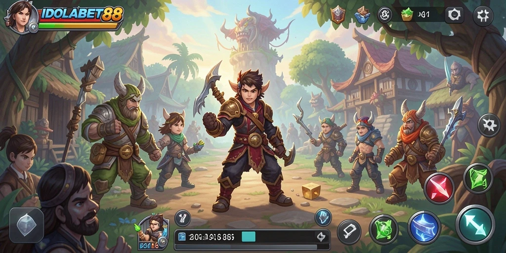 Tampilan gameplay seru dan strategis di IDOLABET88.
