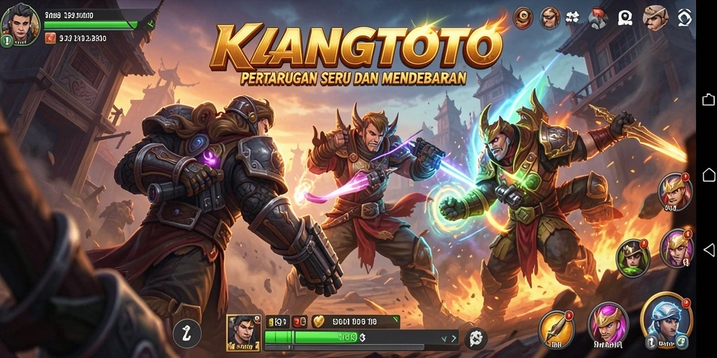 Tangkapan layar KANGTOTO menampilkan aksi pertarungan yang mendebarkan dan intens.