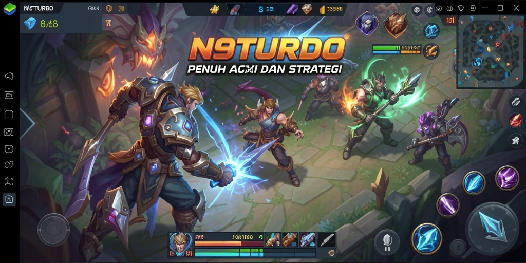 Gameplay seru dan penuh aksi dalam N9TURBO.